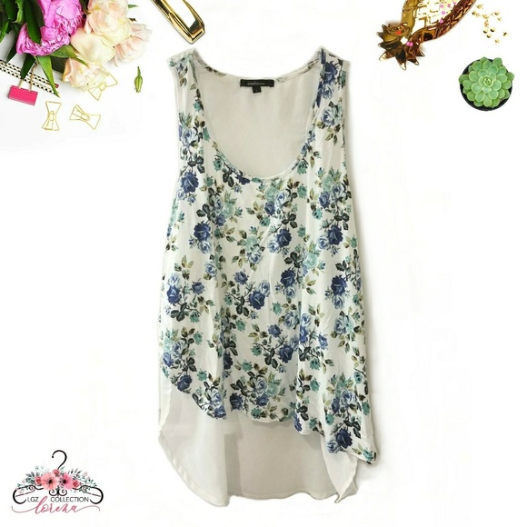 JUNIORS FLORAL PRINT TOP - Picture 1 of 3